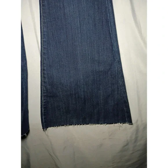 NWT Judy Blue Heavenly Jeans Womens 1/25 Blue Dark Wash High Waist Flare Raw Hem - Picture 5 of 9